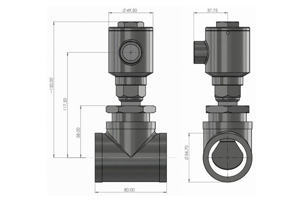 Flow Switch with Connection Head - Safety Shower Stations