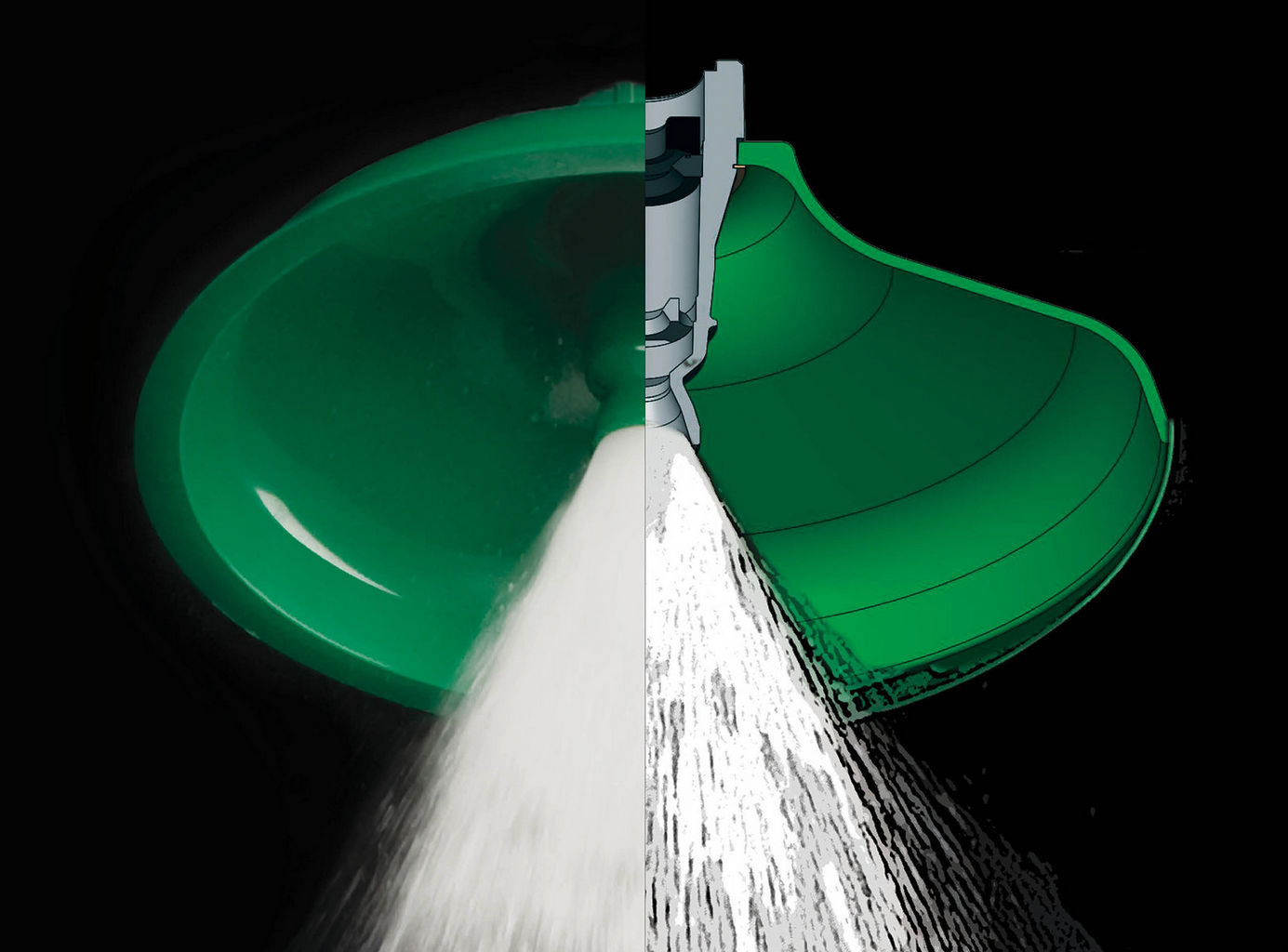 AXION MSR showerhead providing hydrodynamic laminar flow